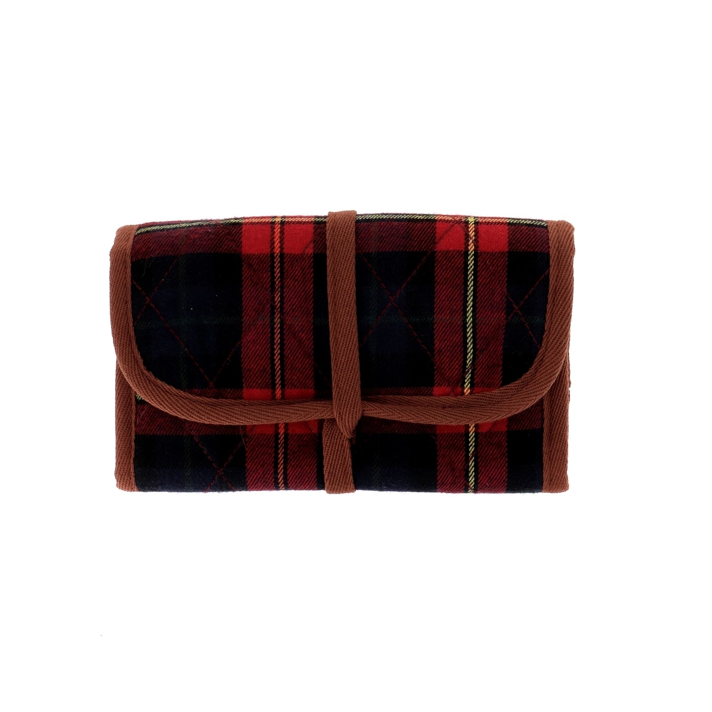 SEWING STORAGE - Tartan - "SCARLETT" - RED/BROWN