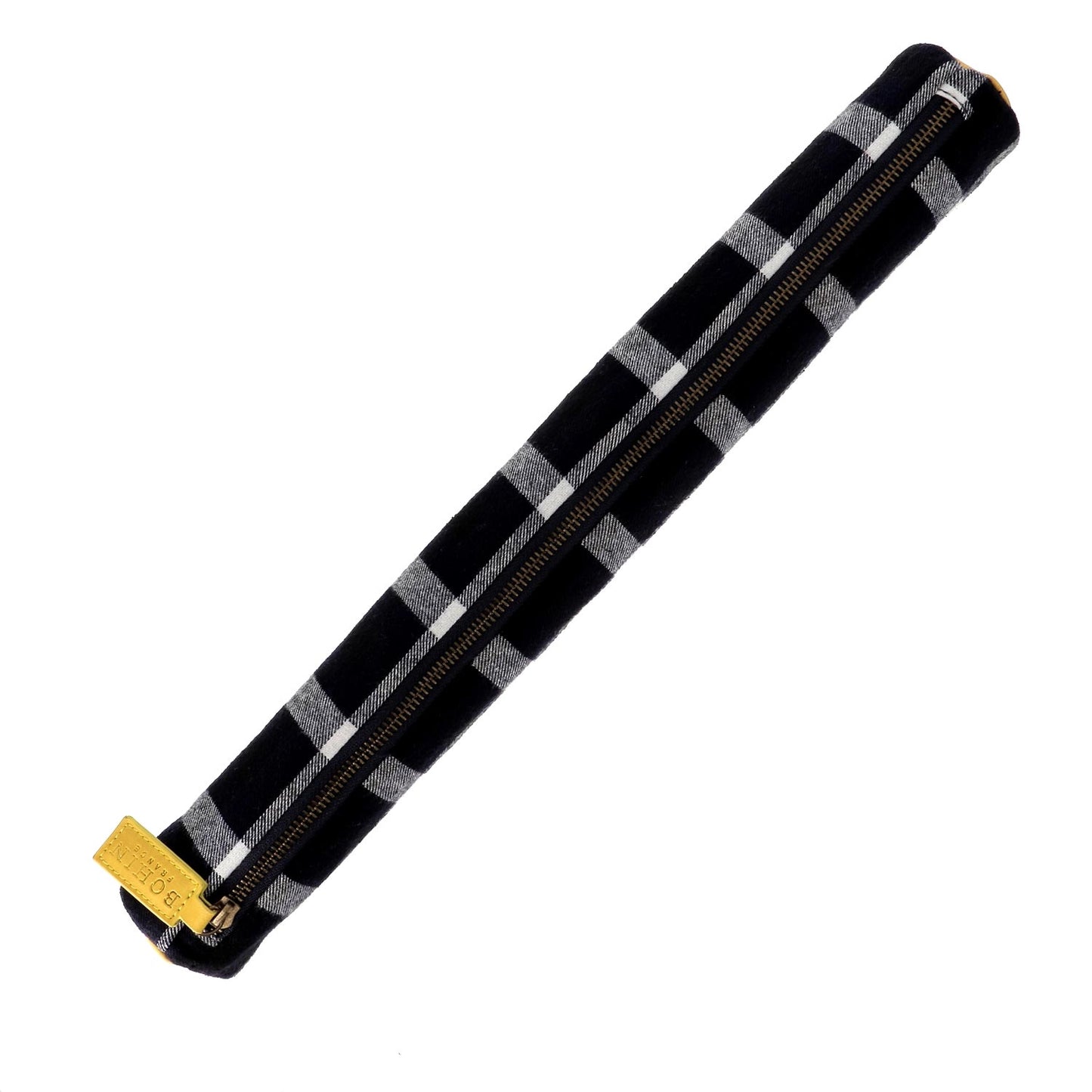 KNITTING NEEDLES BAG-Tartan-BLACK/YELLOW