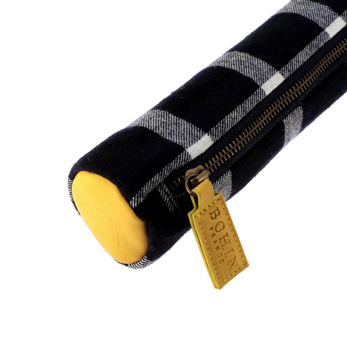 KNITTING NEEDLES BAG-Tartan-BLACK/YELLOW