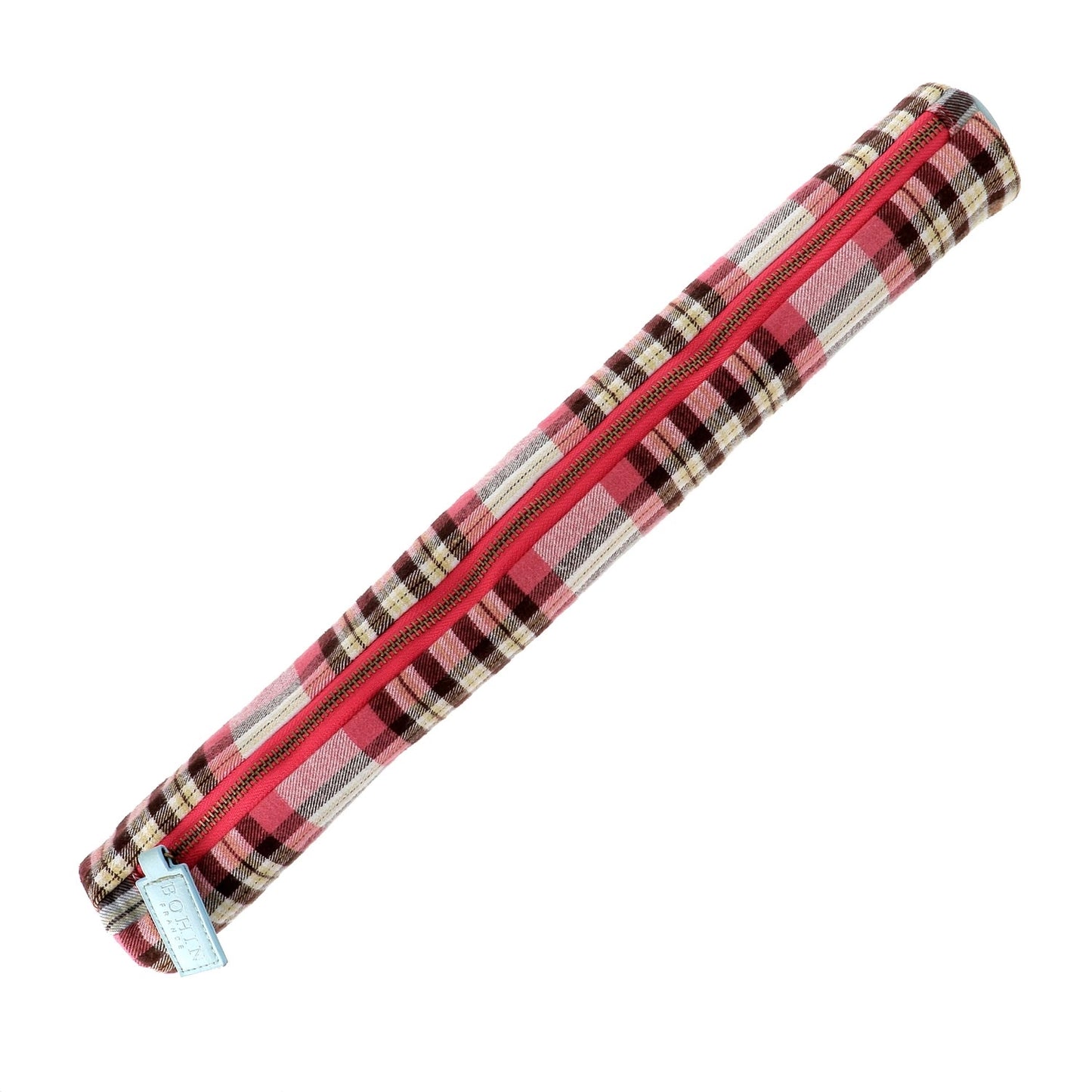 KNITTING NEEDLES BAG-Tartan-PINK/BLUE