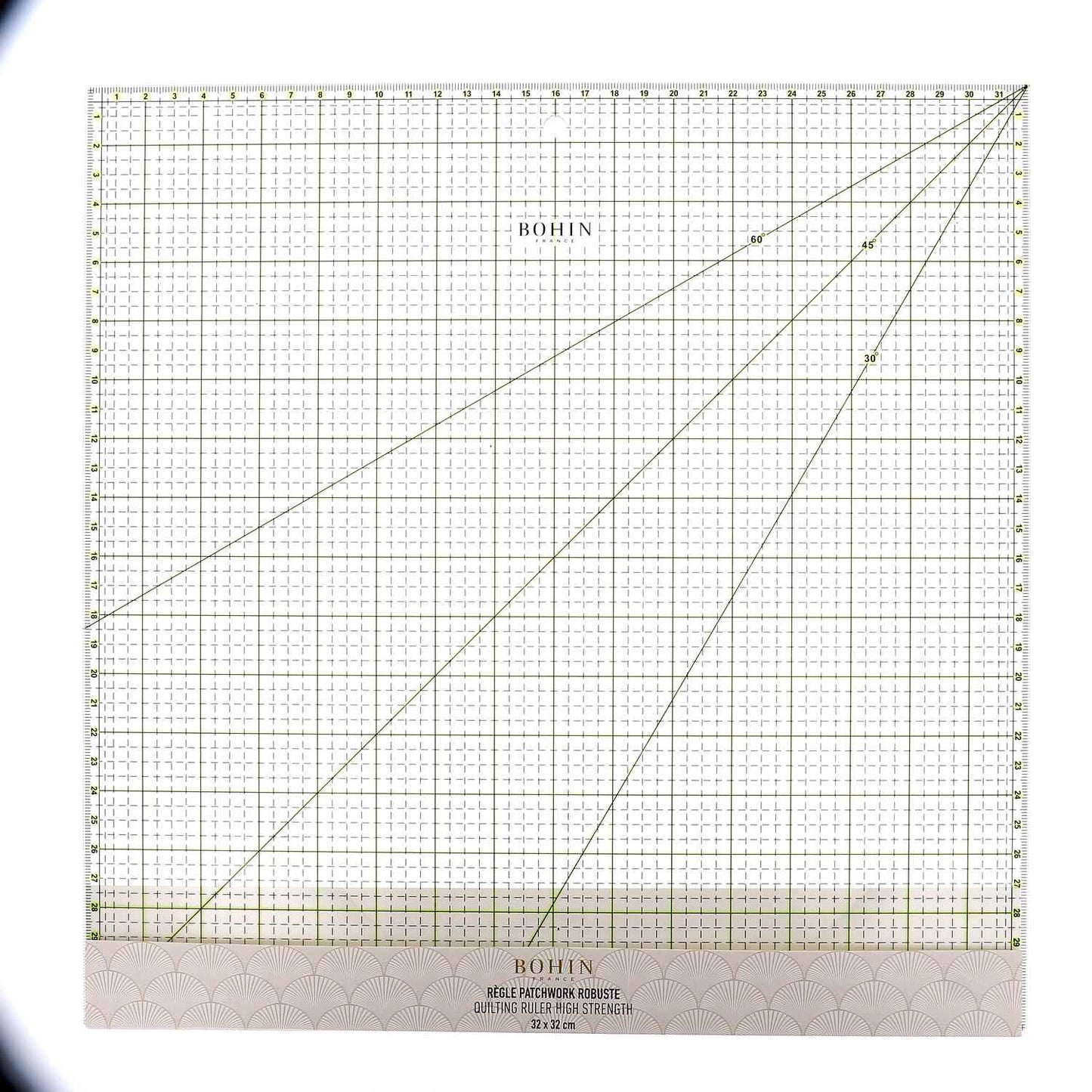 QUILTING RULER (CM) BOHIN Acrylic 32x32CM