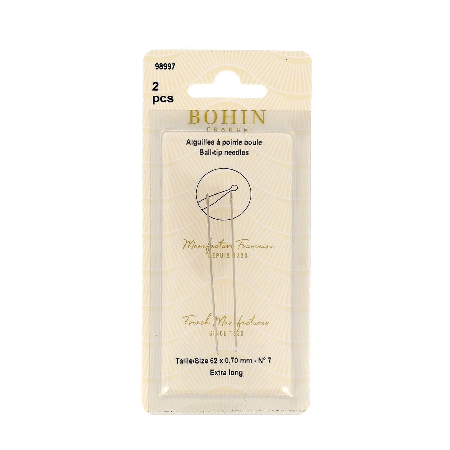 BALL TIP "NEEDLES" - 2 1/2" x 0,70mm - Blister 2pcs