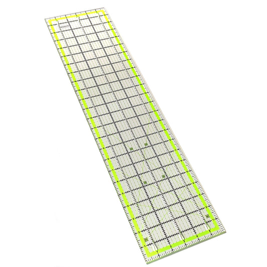 SLOTTED QUILTING RULER (Inches) Acrylic 24''x6''