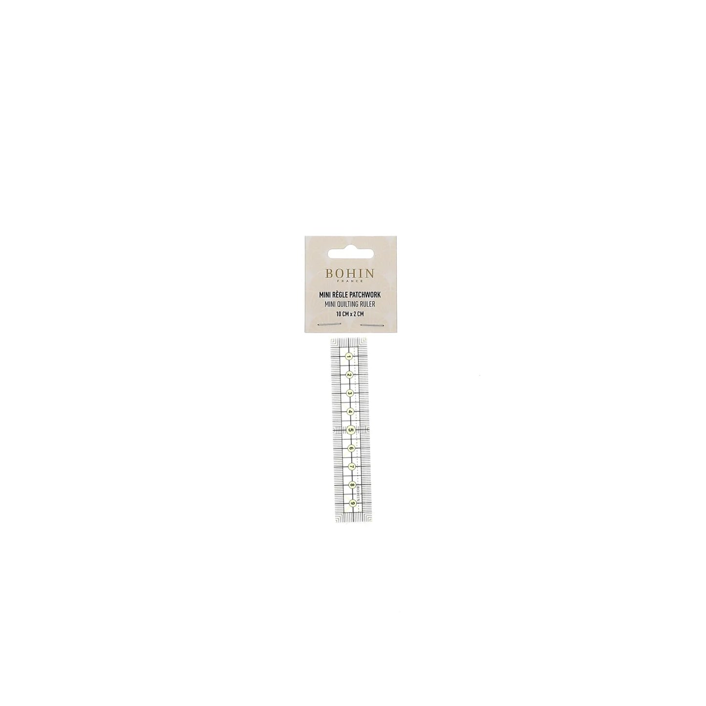 MINI QUILTING RULER - 10x2cm - Blister