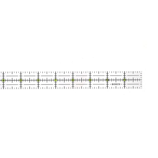 MINI QUILTING RULER - 12"x1" - Blister