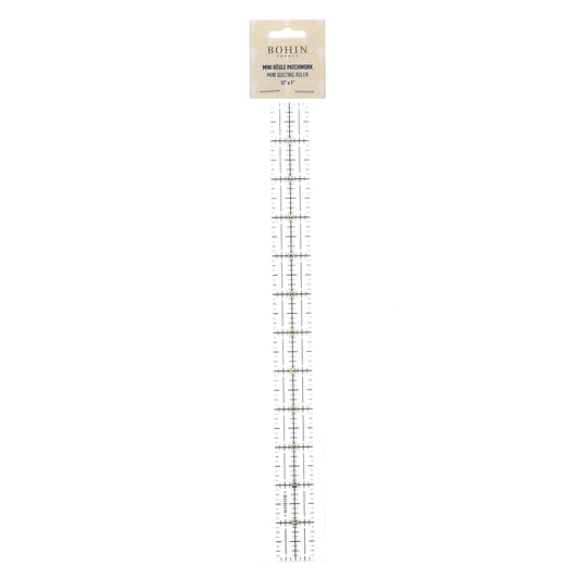 MINI QUILTING RULER - 12"x1" - Blister