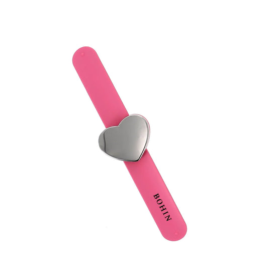 MAGNETIC PINCUSHION BRACELET "HEART"- PINK - Blister