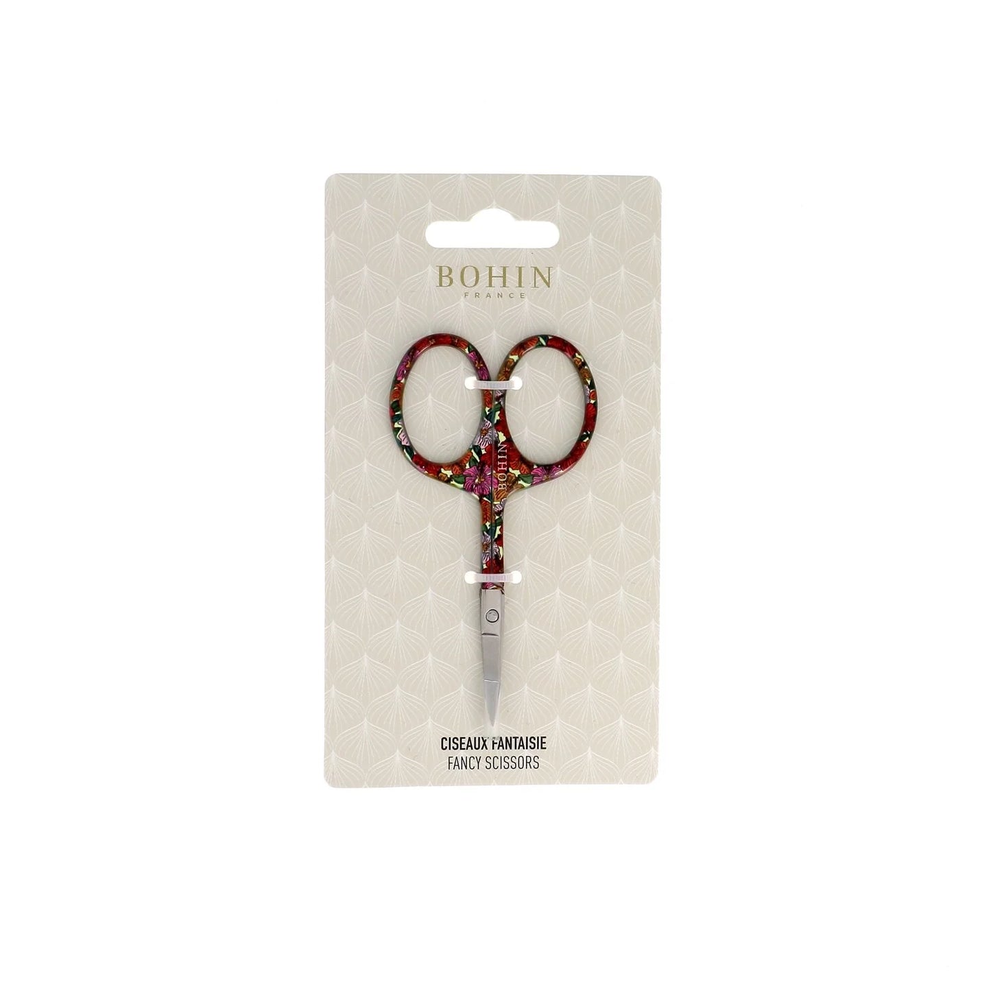 SCISSORS FANCY "BLOSSOM" - ORANGE -Blister