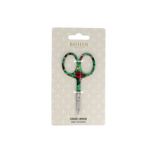 SCISSORS FANCY "BLOSSOM" - GREEN -Blister