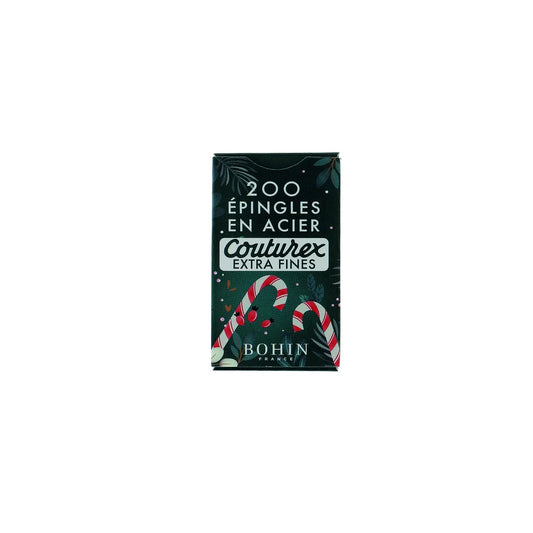 EXTRA FINE PINS (30x0.60mm) x200 "CHRISTMAS" Candy cane