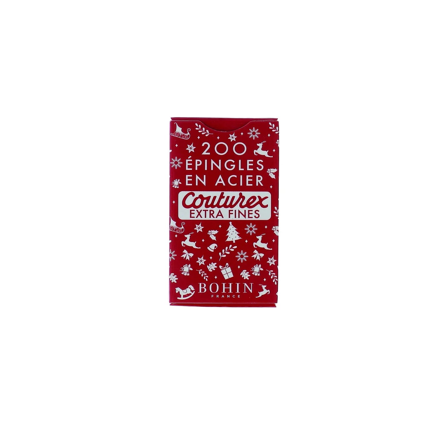 EXTRA FINE PINS (30x0.60mm) x200 "CHRISTMAS" Red&White