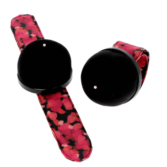 PINCUSHIONS FLEXIBLE SLAP BRACELET EXCUSIVE PINK/BLACK DESIGN