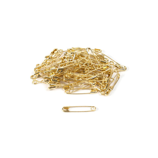A5442 SAFETY PINS - COILED SPRING YELLOW BRASS S2