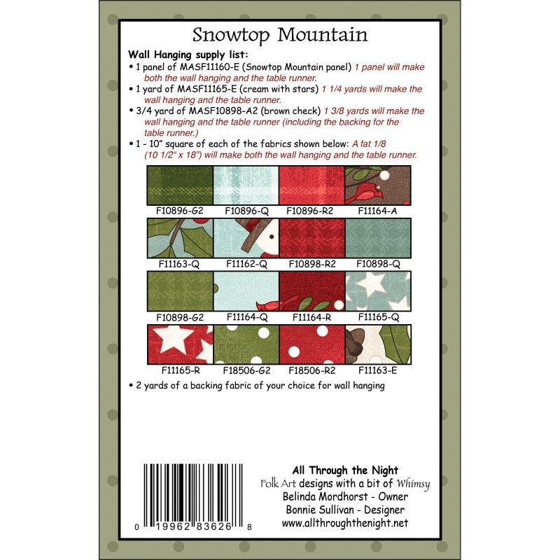 ATN2520 Snowtop Mountain Pattern by Bonnie Sullivan