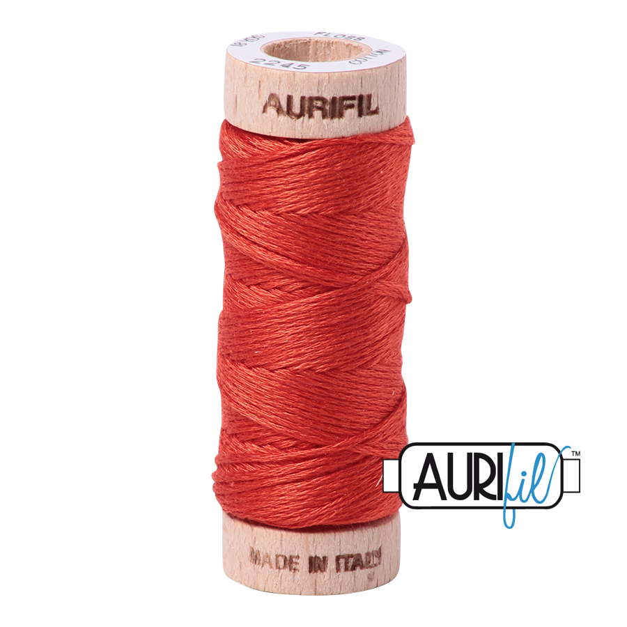 2245 RED ORANGE 6-STRANDS FLOSS - COTTONSPOOL |- 16 MT.