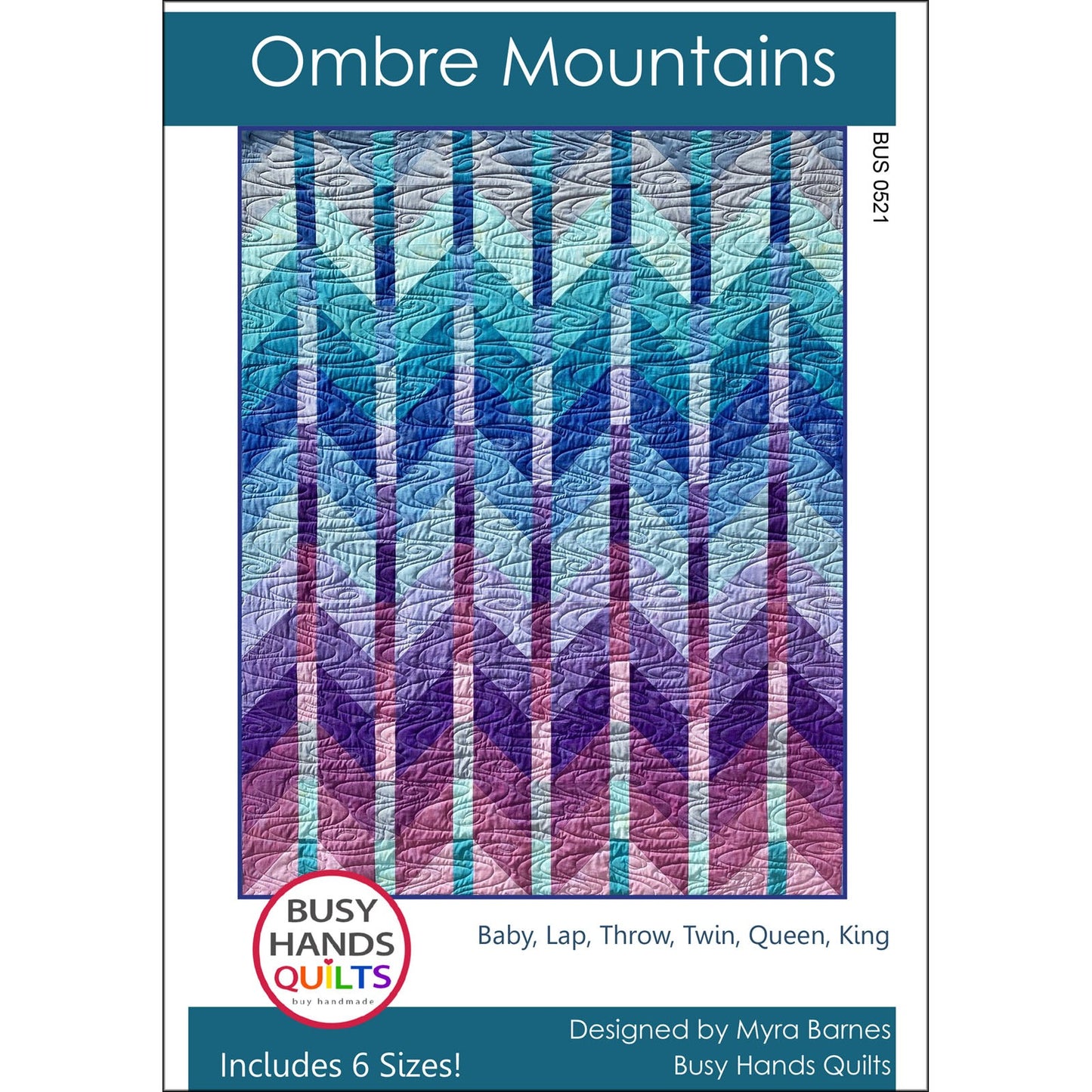 BHQ0521 Ombre Mountains Pattern by Busy Hands Quilts