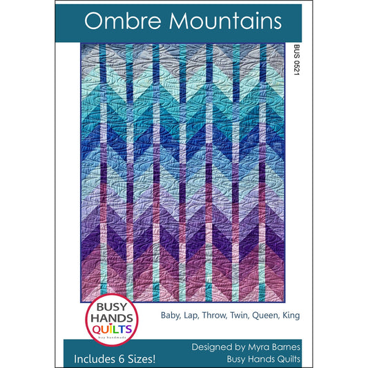 BHQ0521 Ombre Mountains Pattern by Busy Hands Quilts
