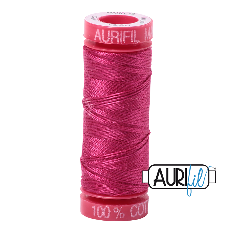 1100 RED PLUM 12 WT MAKO COTTON SMALL SPOOL | 50 MT.