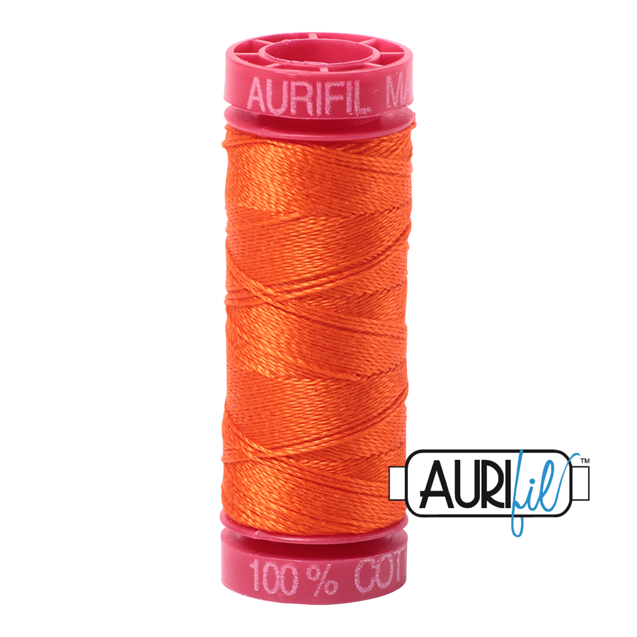 1104 NEON ORANGE 12 WT MAKO COTTON SMALL SPOOL | 50 MT.