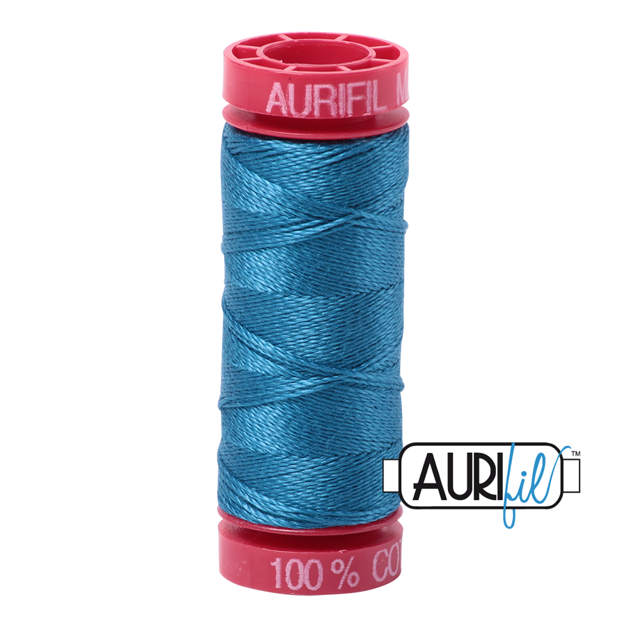 1125 MEDIUM TEAL 12 WT MAKO COTTON SMALL SPOOL | 50 MT.