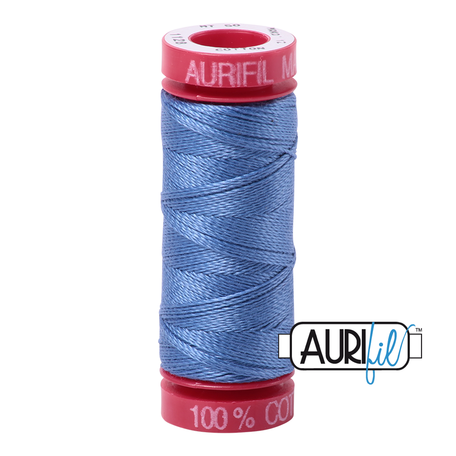 1128 LIGHT BLUE VIOLET 12 WT MAKO COTTON SMALL SPOOL | 50 MT.