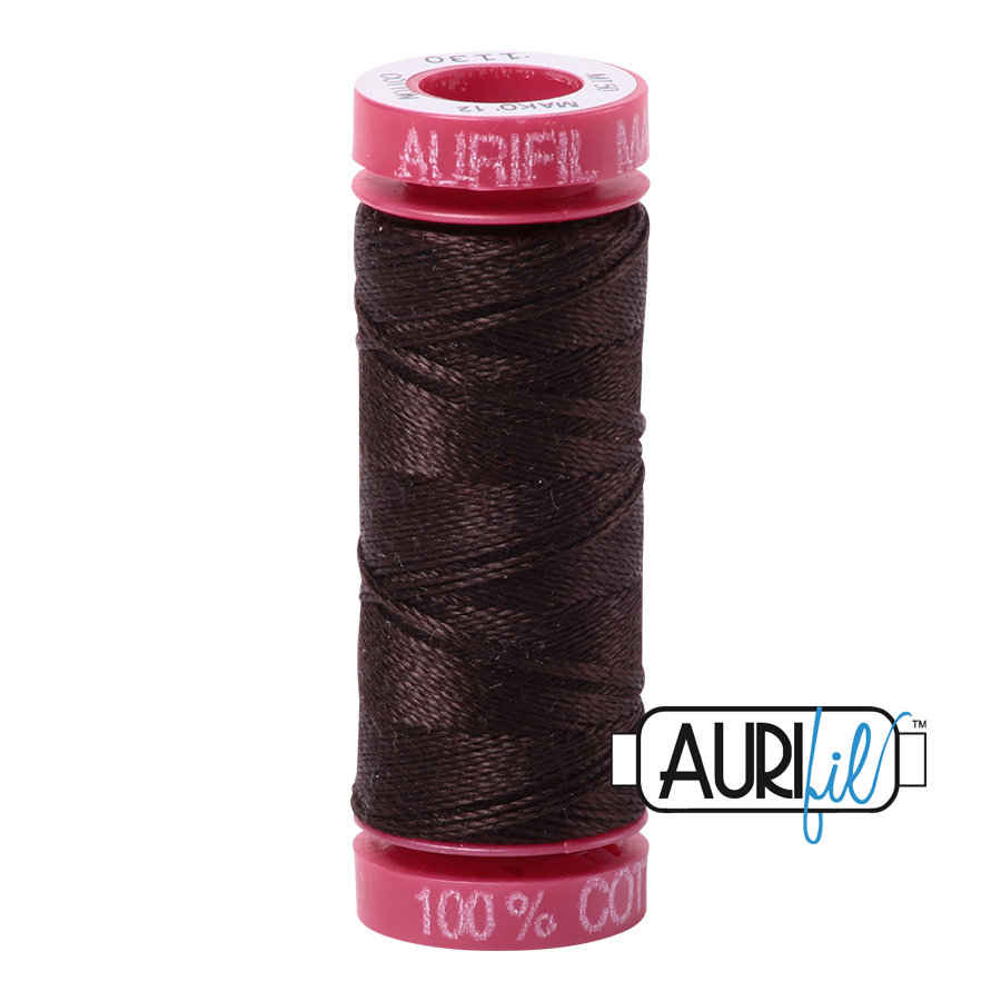1130 VERY DARK BARK 12 WT MAKO COTTON SMALL SPOOL | 50 MT.