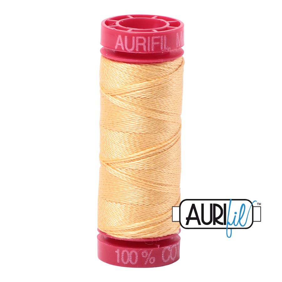 2130 MEDIUM BUTTER 12 WT MAKO COTTON SMALL SPOOL | 50 MT.