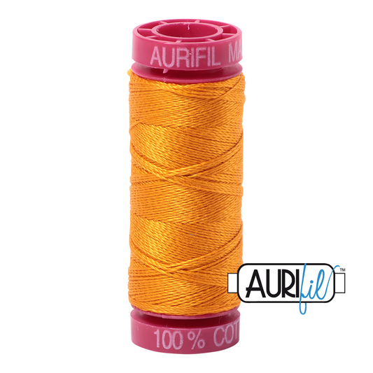 2145 YELLOW ORANGE 12 WT MAKO COTTON SMALL SPOOL | 50 MT.