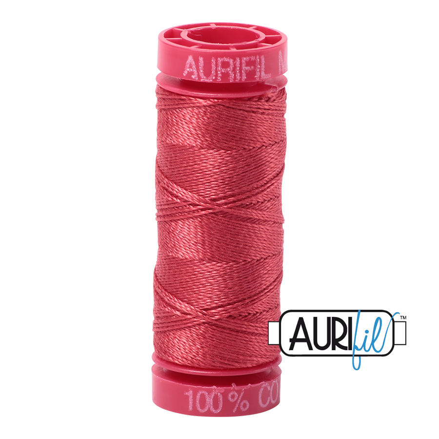 2230 RED PEONY 12 WT MAKO COTTON SMALL SPOOL | 50 MT.