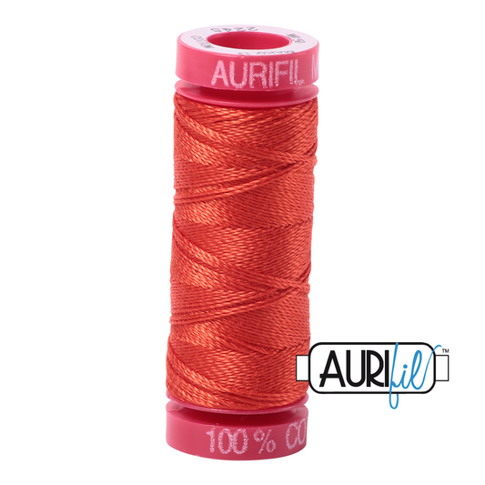 2245 RED ORANGE 12 WT MAKO COTTON SMALL SPOOL | 50 MT.