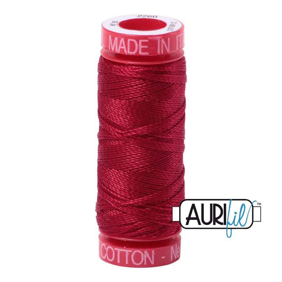2260 RED WINE 12 WT MAKO COTTON SMALL SPOOL | 50 MT.