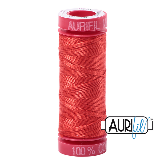 2277 LIGHT RED ORANGE 12 WT MAKO COTTON SMALL SPOOL | 50 MT.