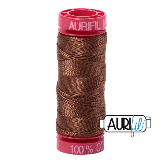 2372 DARK ANTIQUE GOLD 12 WT MAKO COTTON SMALL SPOOL | 50 MT.