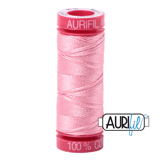 2425 BRIGHT PINK 12 WT MAKO COTTON SMALL SPOOL | 50 MT.