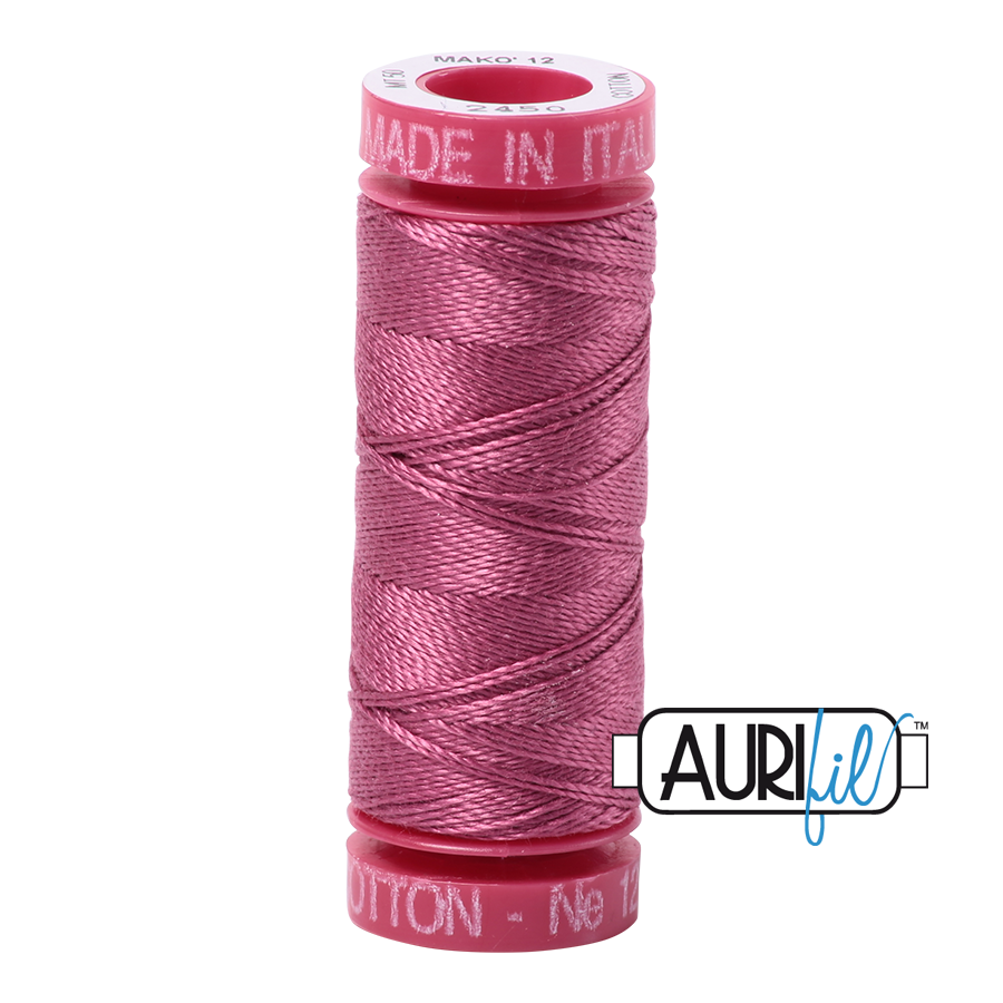 2450 ROSE 12 WT MAKO COTTON SMALL SPOOL | 50 MT.