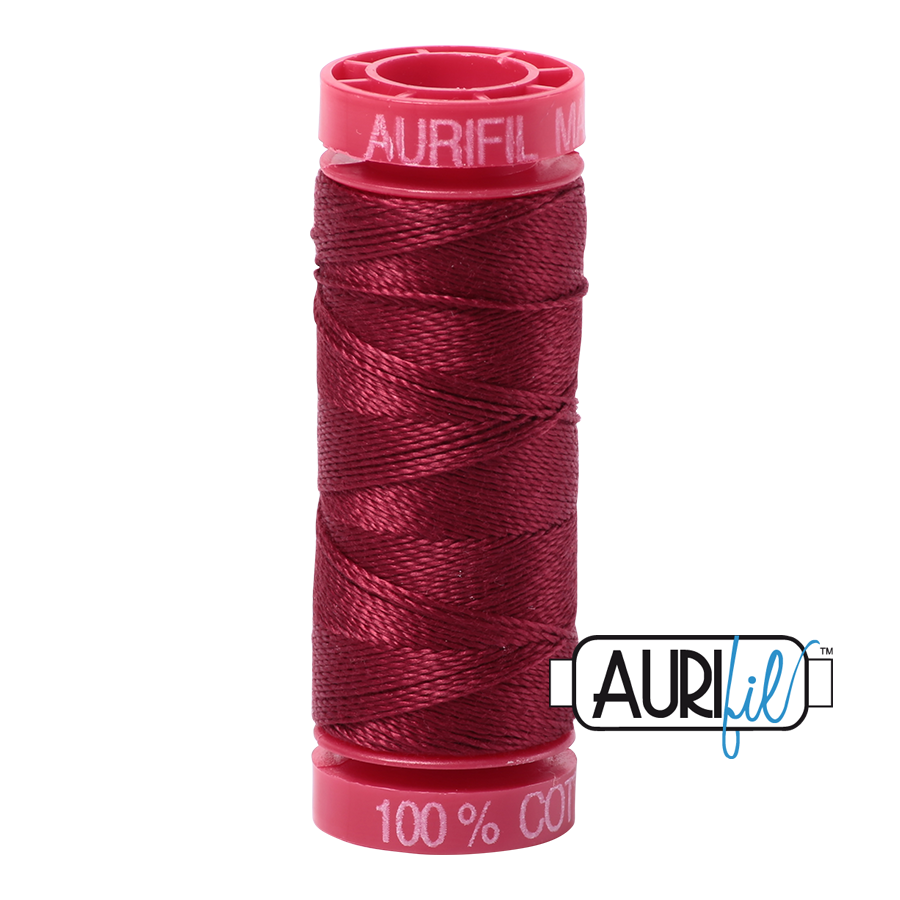 2460 DARK CARMINE RED 12 WT MAKO COTTON SMALL SPOOL | 50 MT.