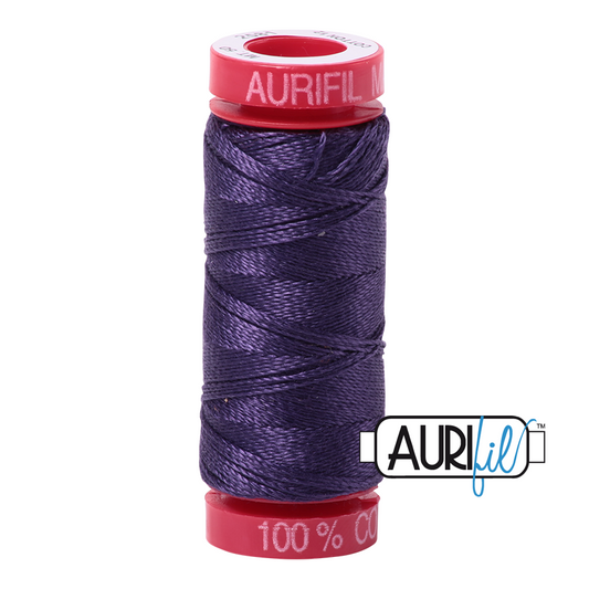 2581 DARK DUSTY GRAPE 12 WT MAKO COTTON SMALL SPOOL | 50 MT.