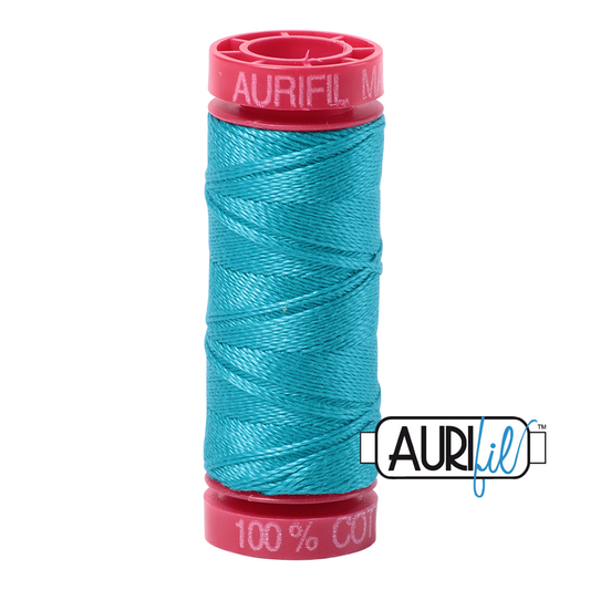 2810 TURQUOISE 12 WT MAKO COTTON SMALL SPOOL | 50 MT.
