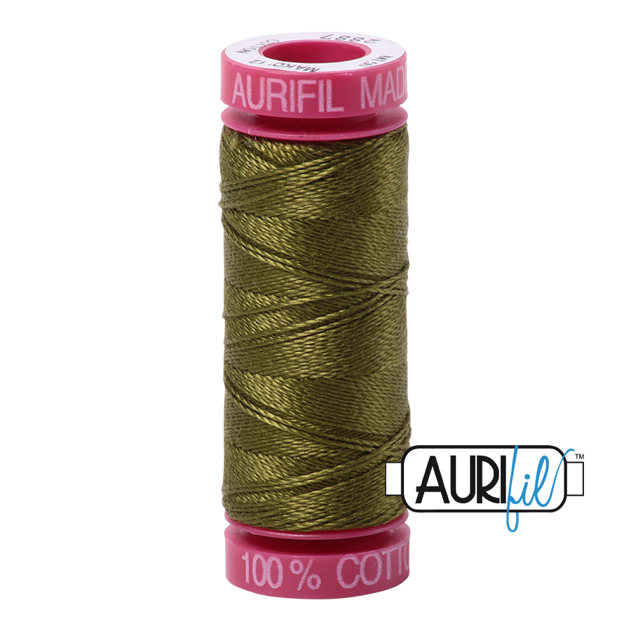 2887 VERY DARK OLIVE 12 WT MAKO COTTON SMALL SPOOL | 50 MT.
