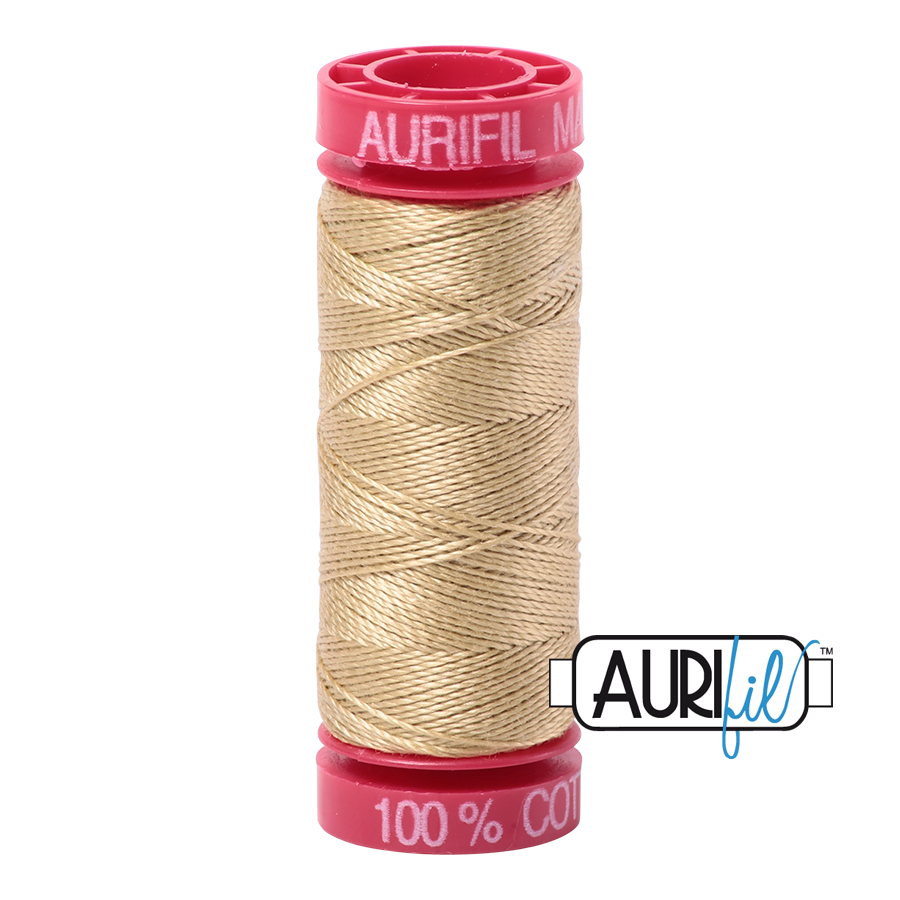2915 VERY LIGHT BRASS 12 WT MAKO COTTON SMALL SPOOL | 50 MT.