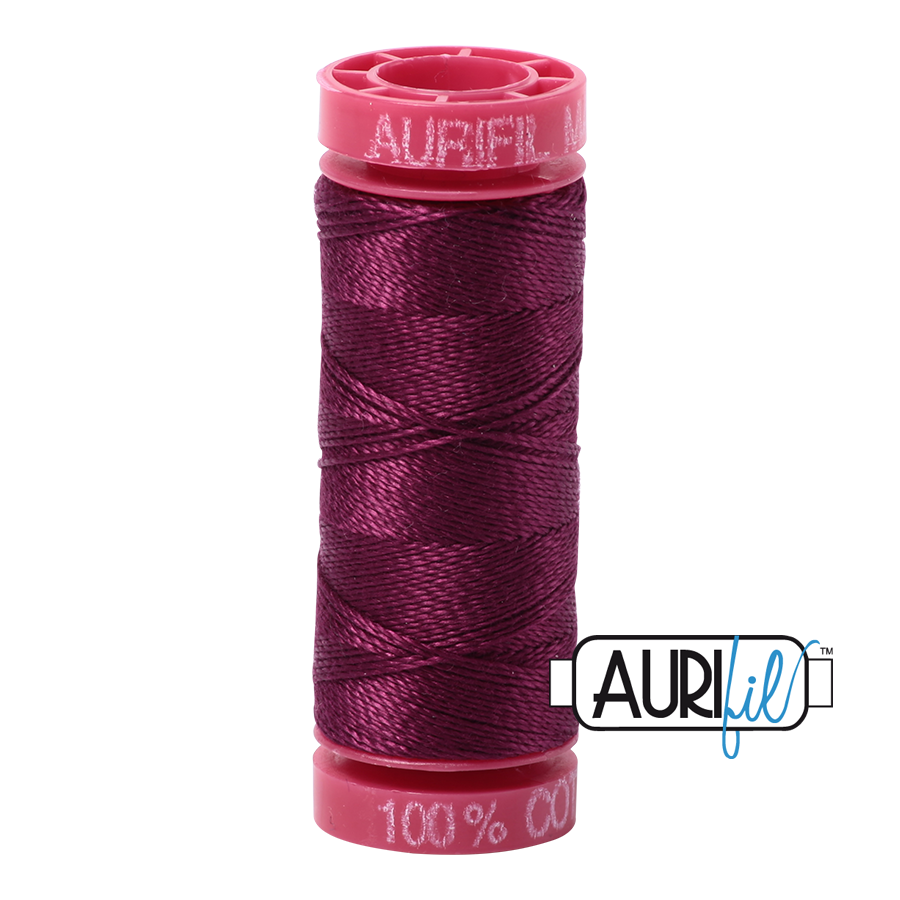 4030 PLUM 12 WT MAKO COTTON SMALL SPOOL | 50 MT.