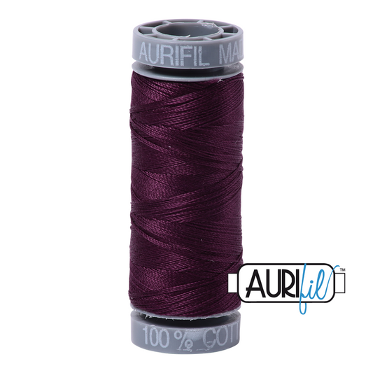 1240 VERY DARK EGGPLANT 28 WT MAKO COTTON SMALL SPOOL | 100 MT.