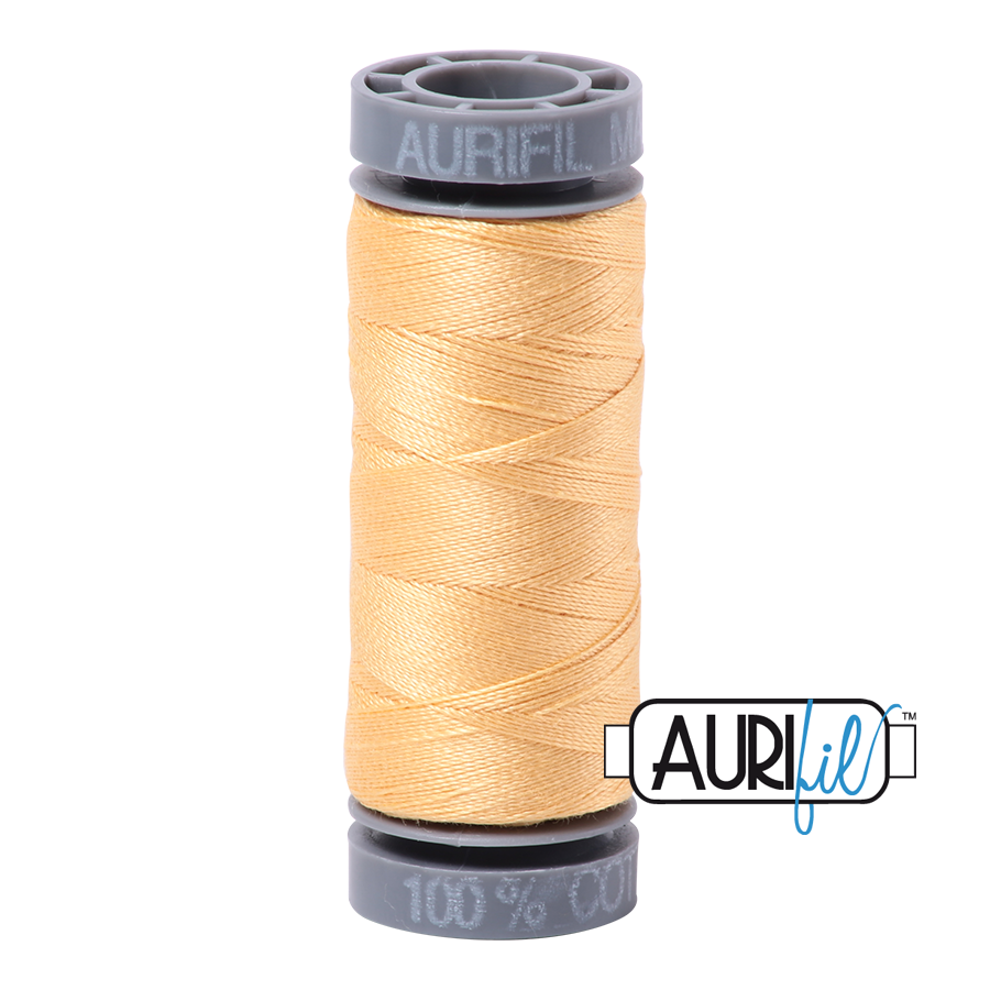 2130 MEDIUM BUTTER 28 WT MAKO COTTON SMALL SPOOL | 100 MT.