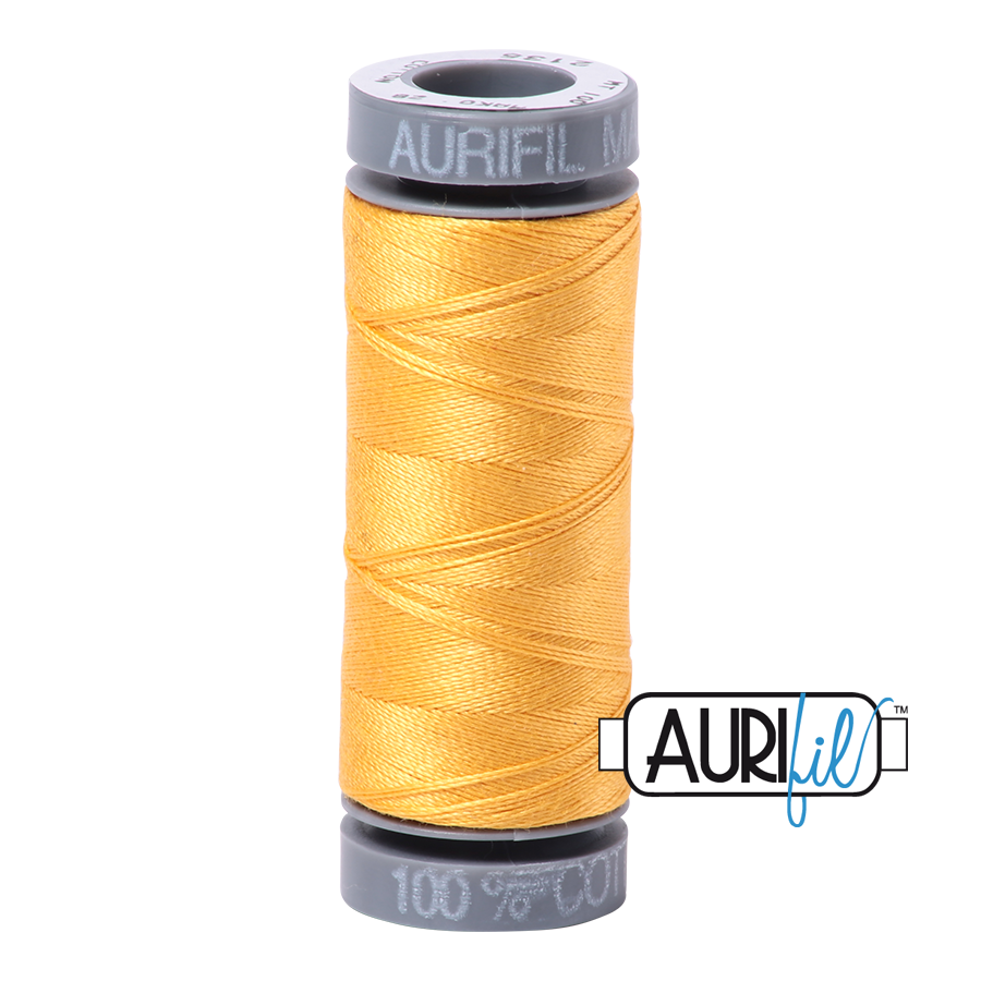 2135 YELLOW 28 WT MAKO COTTON SMALL SPOOL | 100 MT.