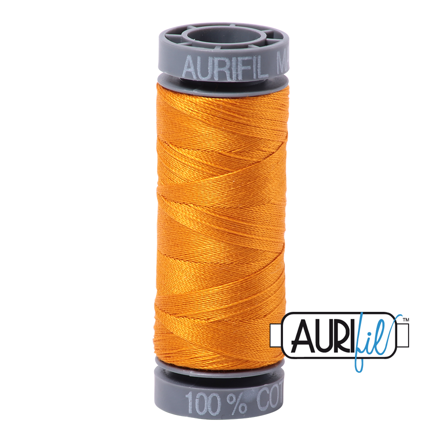 2145 YELLOW ORANGE 28 WT MAKO COTTON SMALL SPOOL | 100 MT.