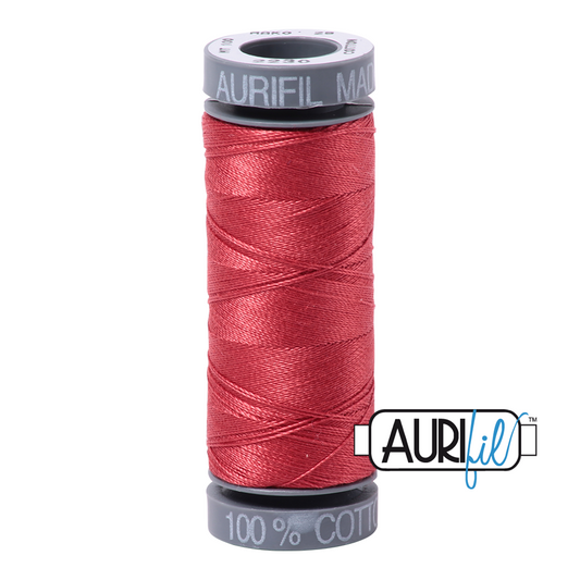 2230 RED PEONY 28 WT MAKO COTTON SMALL SPOOL | 100 MT.