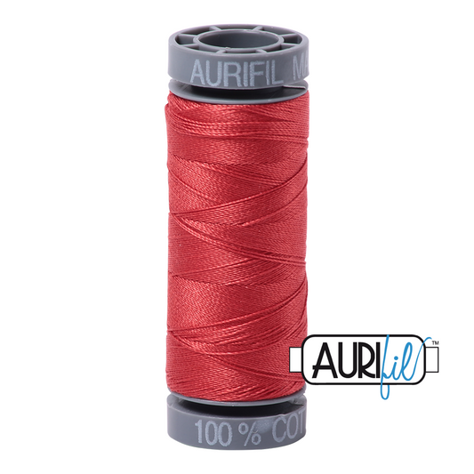 2255 DARK RED ORANGE 28 WT MAKO COTTON SMALL SPOOL | 100 MT.