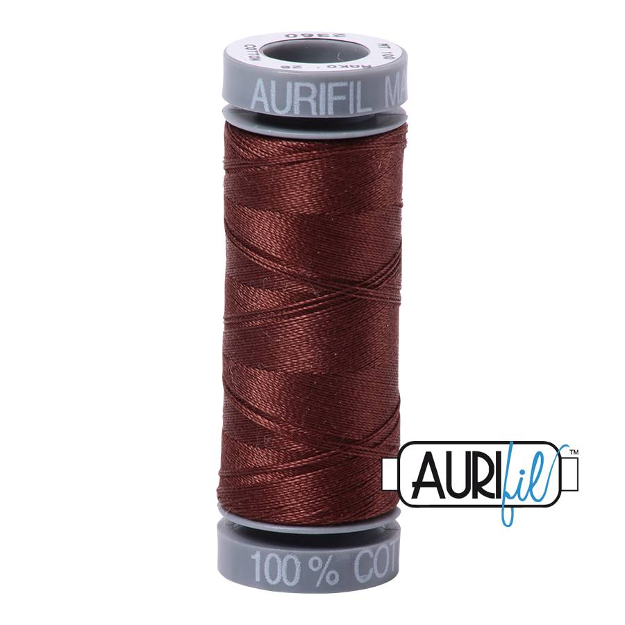 2360 CHOCOLATE 28 WT MAKO COTTON SMALL SPOOL | 100 MT.