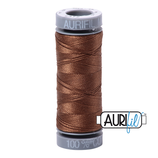 2372 DARK ANTIQUE GOLD 28 WT MAKO COTTON SMALL SPOOL | 100 MT.