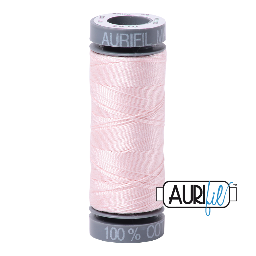 2410 PALE PINK 28 WT MAKO COTTON SMALL SPOOL | 100 MT.